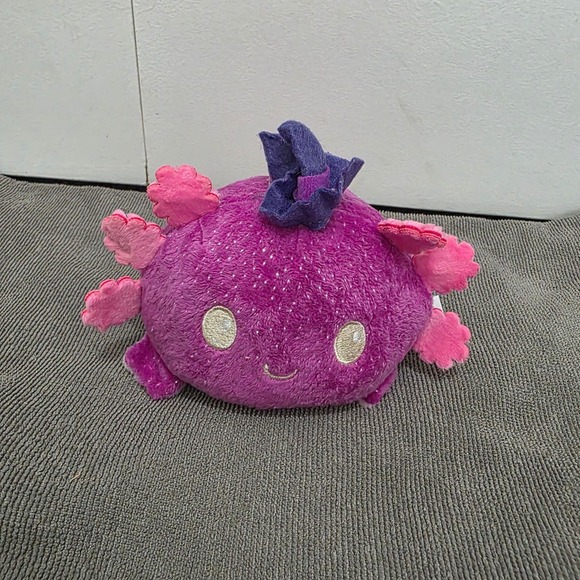 Teeturtle Other - *RARE TeeTurtle Reversible Witch Axolotl Plushie Purple Glitter Happy Pink Angry